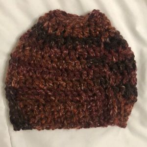 Messy Bun Beanie! Handmade!